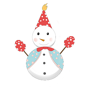 卡通冬天可爱雪人插画元素