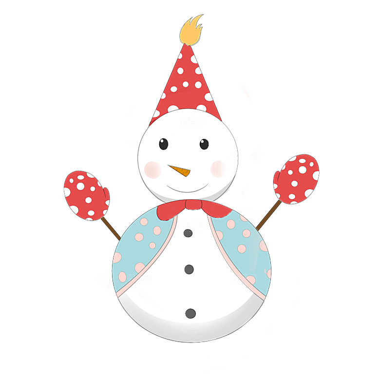 卡通冬天可爱雪人插画元素
