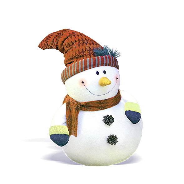 简约大气雪人卡通PNG素材