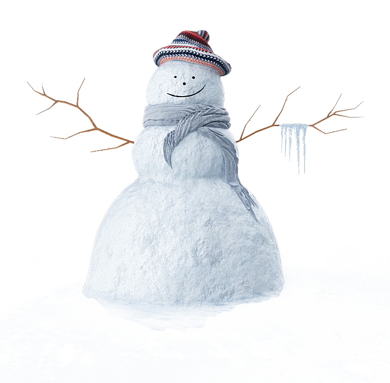 简约大气雪人卡通PNG素材