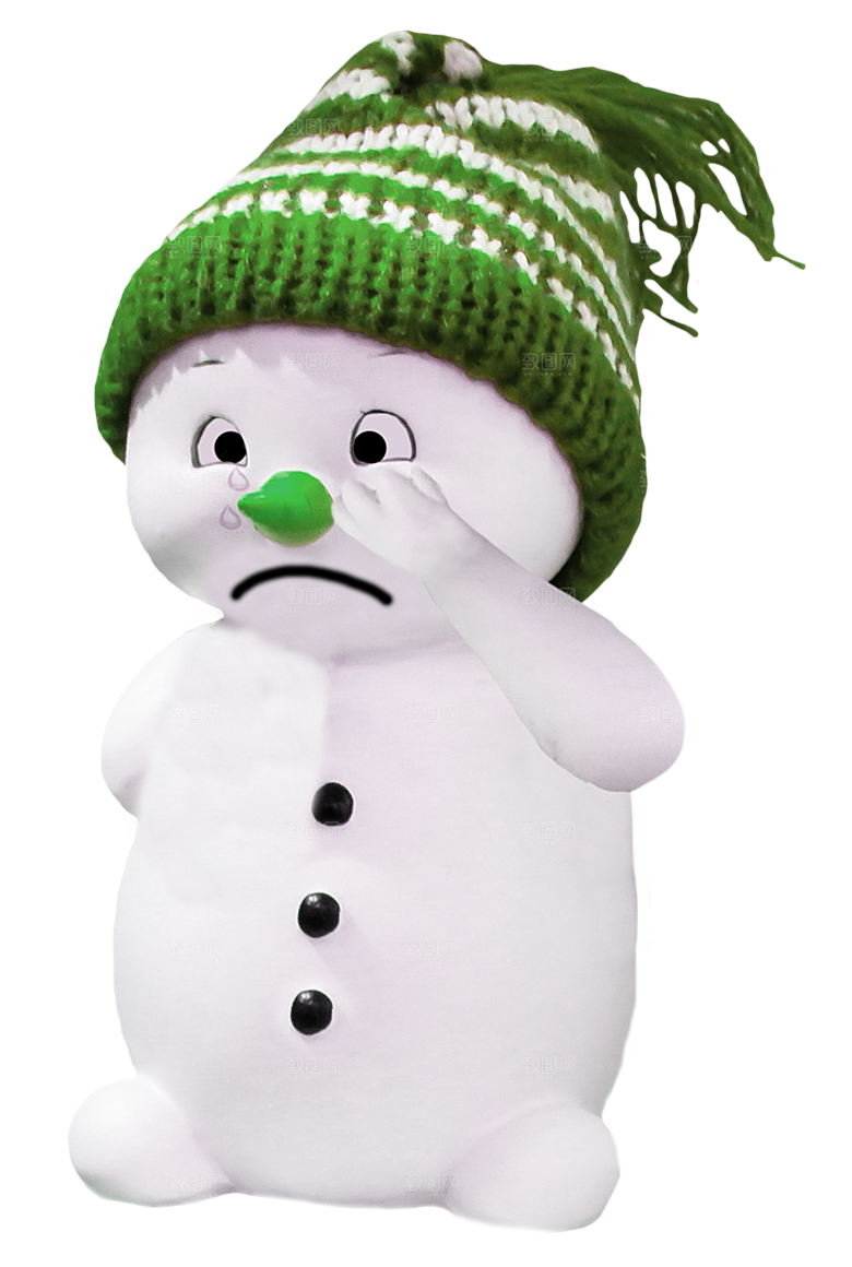 卡通冬天可爱雪人插画元素