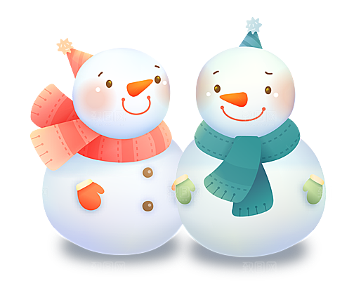 卡通冬天可爱雪人插画元素