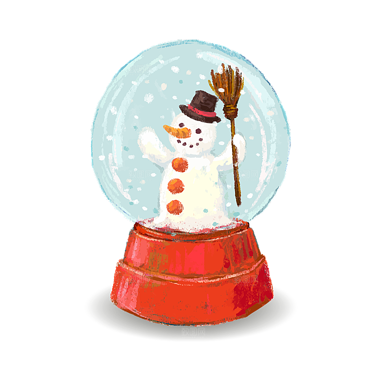 卡通冬天可爱雪人插画元素