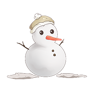 卡通冬天可爱雪人插画元素
