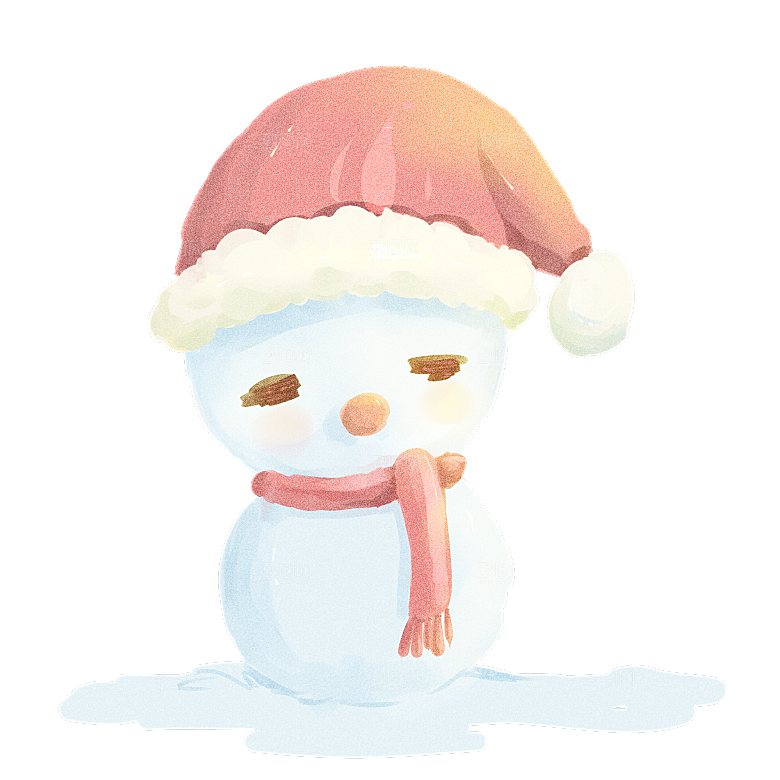 简约大气雪人卡通PNG素材