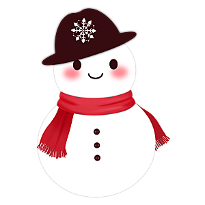 简约大气雪人卡通PNG素材
