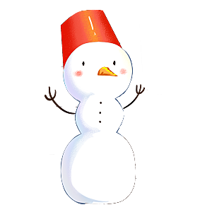 简约大气雪人卡通PNG素材