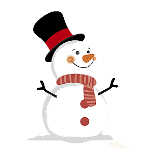 简约大气雪人卡通PNG素材