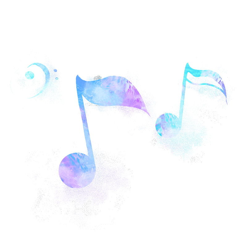 卡通彩色音符五线谱PNG素材