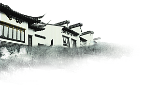 中国风徽派建筑免扣背景元素