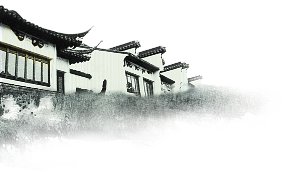 中国风徽派建筑免扣背景元素