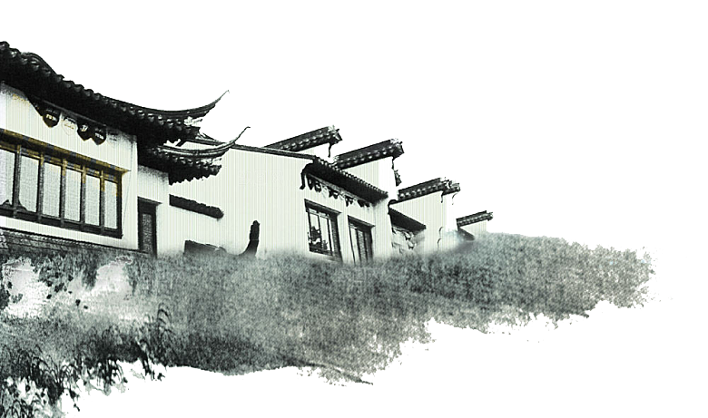 中国风徽派建筑免扣背景元素