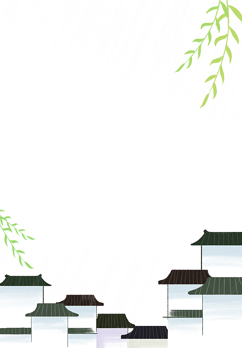 江南山水水墨徽派建筑房屋PNG素材