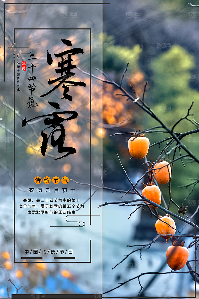 寒露海报寒露节气