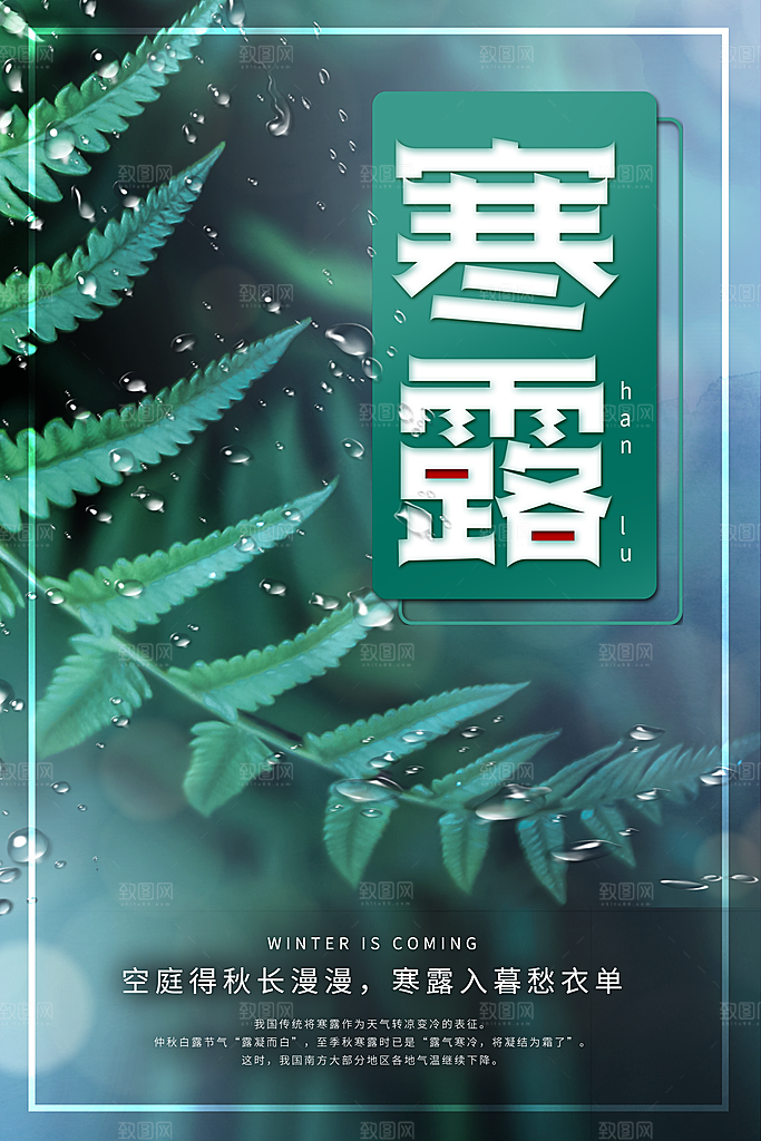 寒露海报寒露节气