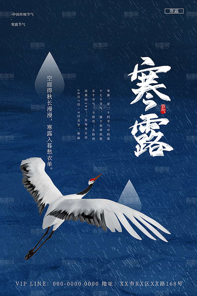 寒露节气寒露海报