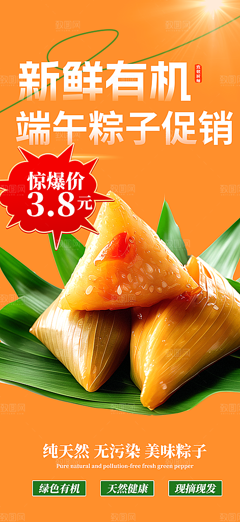 端午节粽子促销活动海报