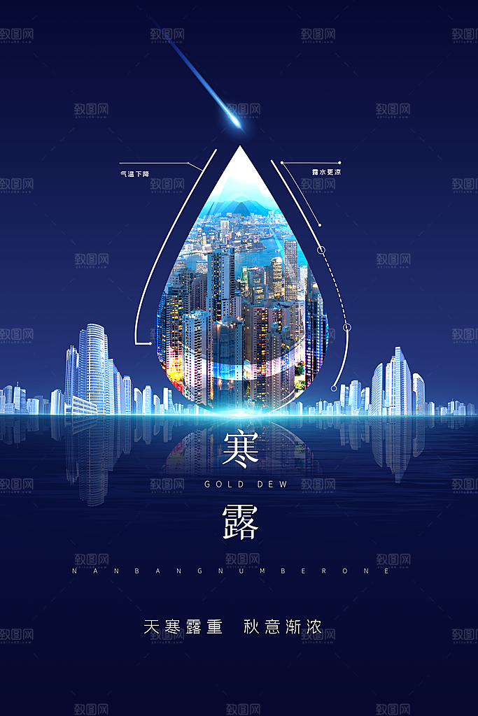 寒露节气寒露海报