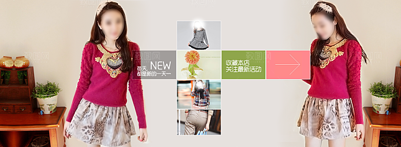 淘宝夏装女装海报banner