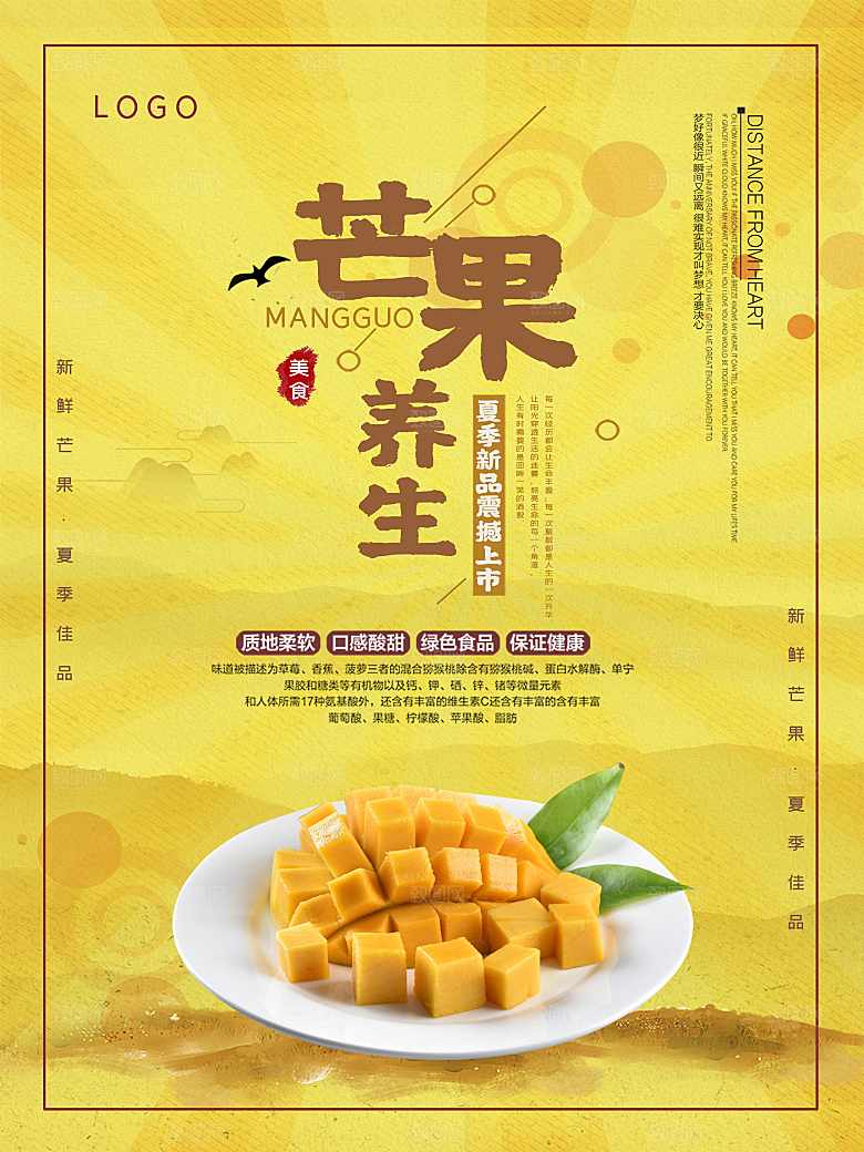 新鲜水果芒果海报