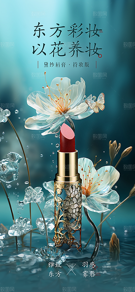 美容美妆产品营销现代中国风实景