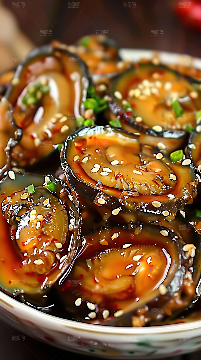 鲍鱼海产烹饪蛋白美味海鲜鲜美美食