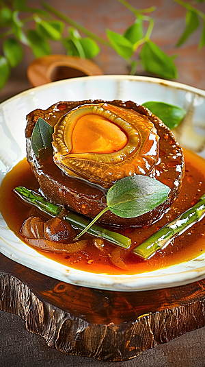 海鲜鲜美鲍鱼海产美食美味烹饪蛋白