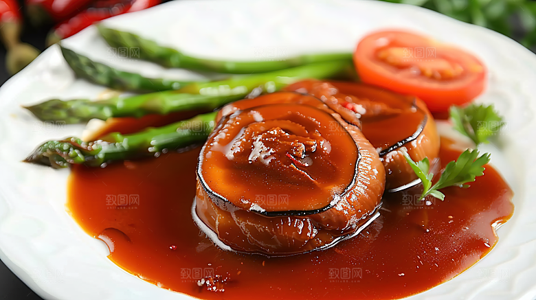 海鲜鲜美鲍鱼海产美食美味烹饪蛋白