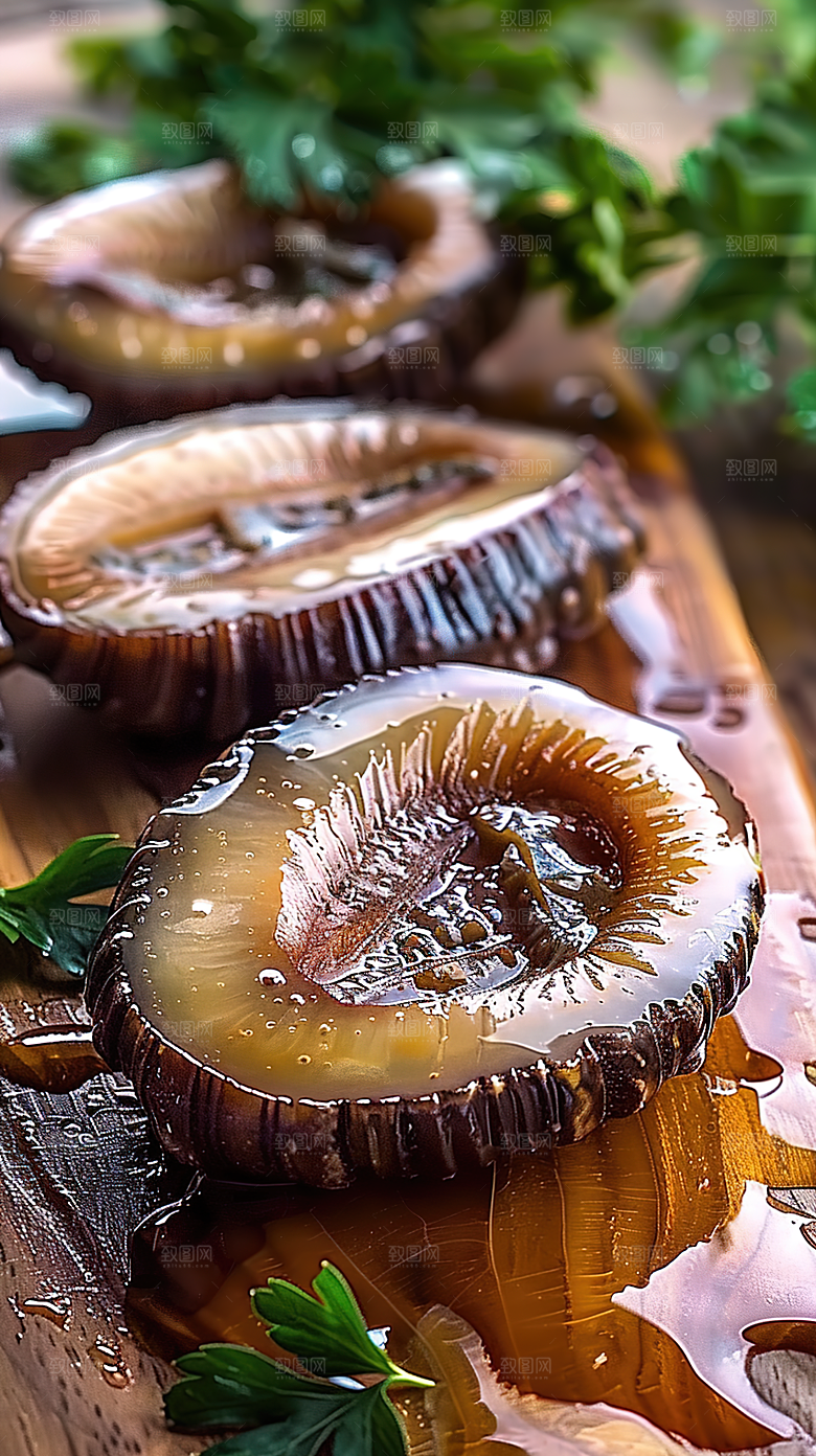 海鲜鲜美鲍鱼海产美食美味烹饪蛋白