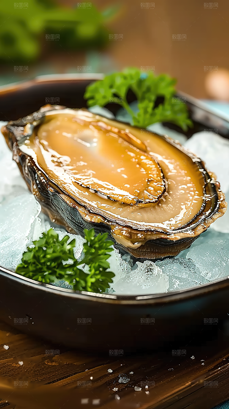 海鲜鲜美鲍鱼海产美食美味烹饪蛋白