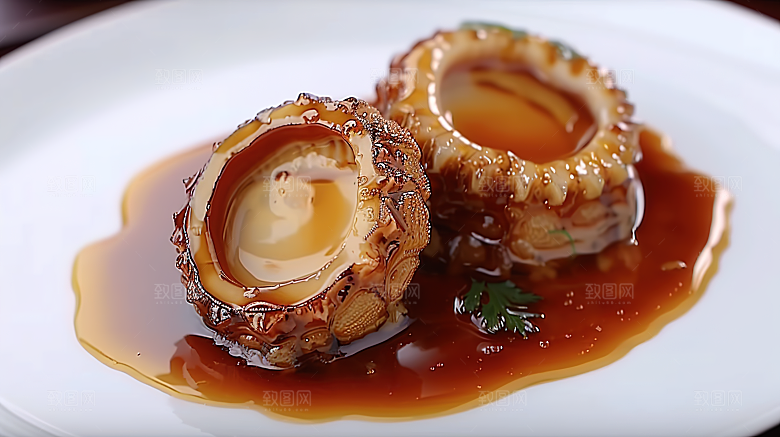海鲜鲜美鲍鱼海产美食美味烹饪蛋白