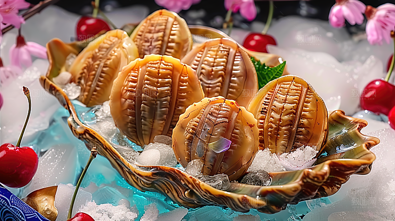 海鲜蛋白海产美味鲍鱼烹饪鲜美美食