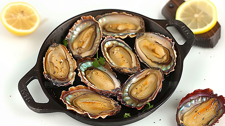 海鲜蛋白海产美味鲍鱼烹饪鲜美美食