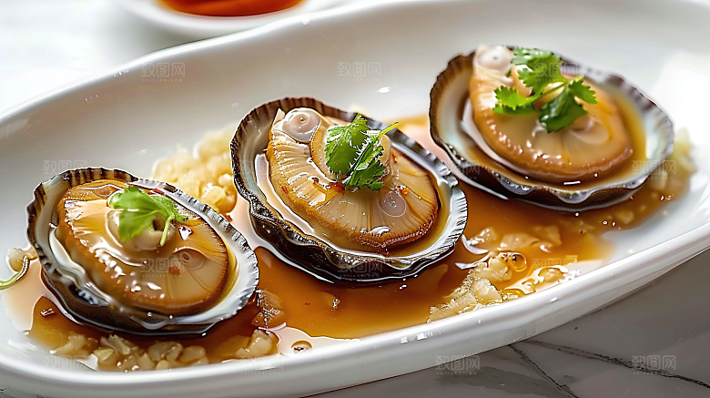 海鲜蛋白海产美味鲍鱼烹饪鲜美美食