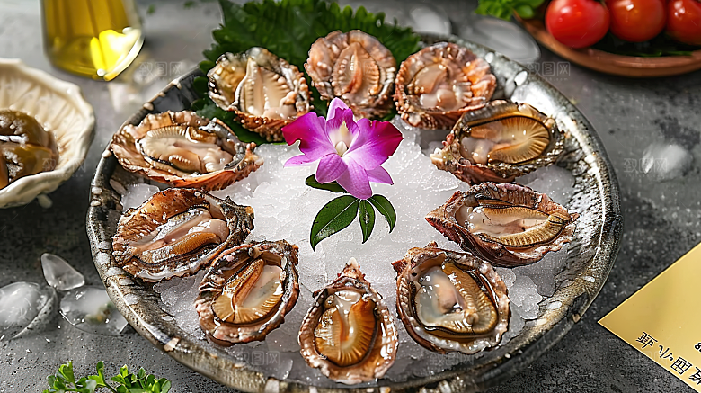 鲜美鲍鱼美味海鲜海产美食蛋白烹饪