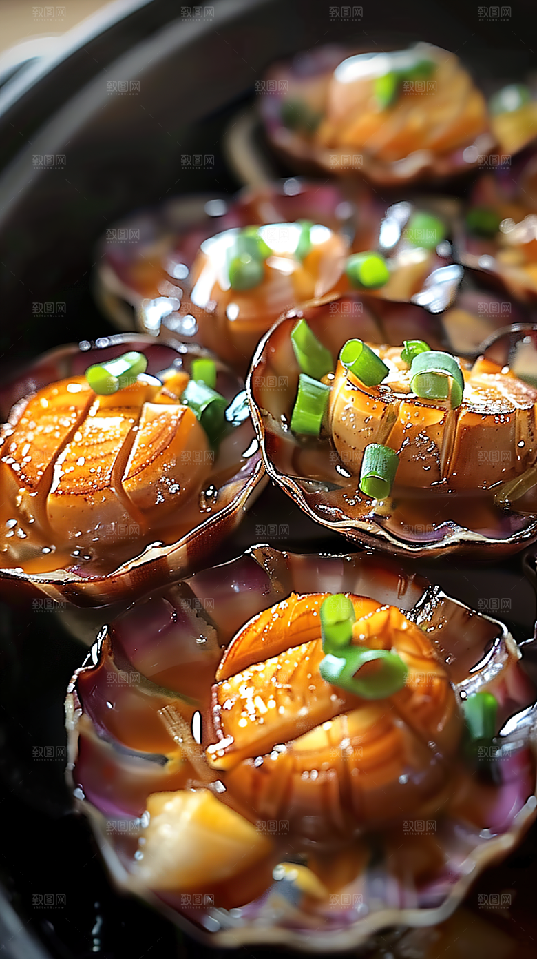 鲜美鲍鱼美味海鲜海产美食蛋白烹饪