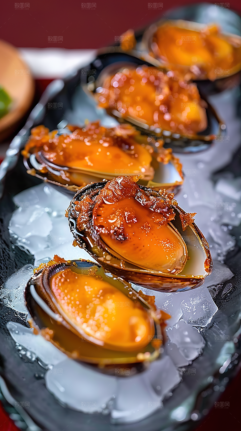 鲜美鲍鱼美味海鲜海产美食蛋白烹饪