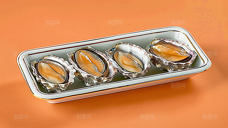 鲜美鲍鱼美味海鲜海产美食蛋白烹饪