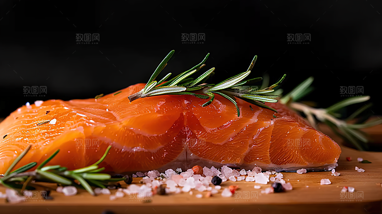 鱼类美食海鲜鱼生新鲜三文鱼美味海产