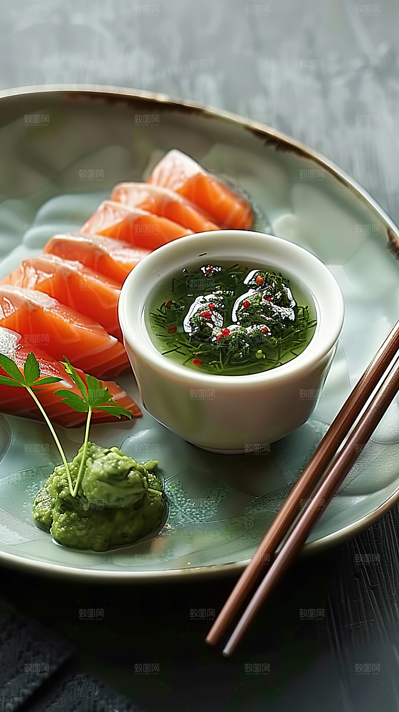海鲜海产美食鱼类新鲜三文鱼鱼生美味