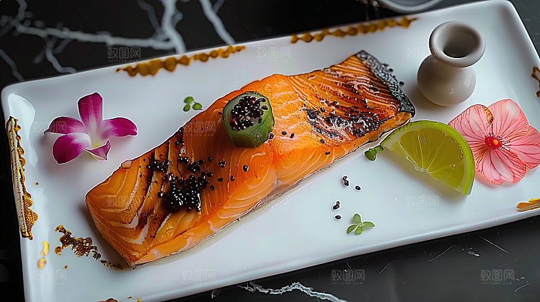 海鲜鱼类海产鱼生美食美味三文鱼新鲜