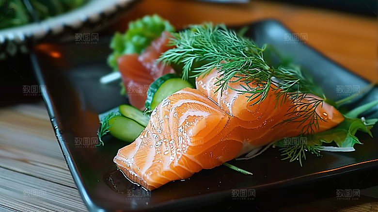 鱼类新鲜美食鱼生三文鱼海产海鲜美味
