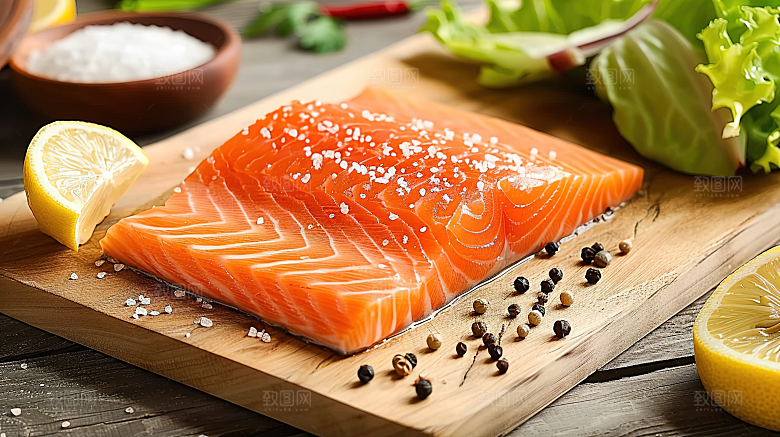 鱼类新鲜美食鱼生三文鱼海产海鲜美味