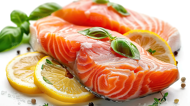 新鲜鱼类美食海鲜海产三文鱼鱼生美味