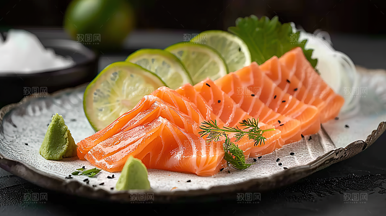 三文鱼新鲜美味美食鱼类鱼生海产海鲜