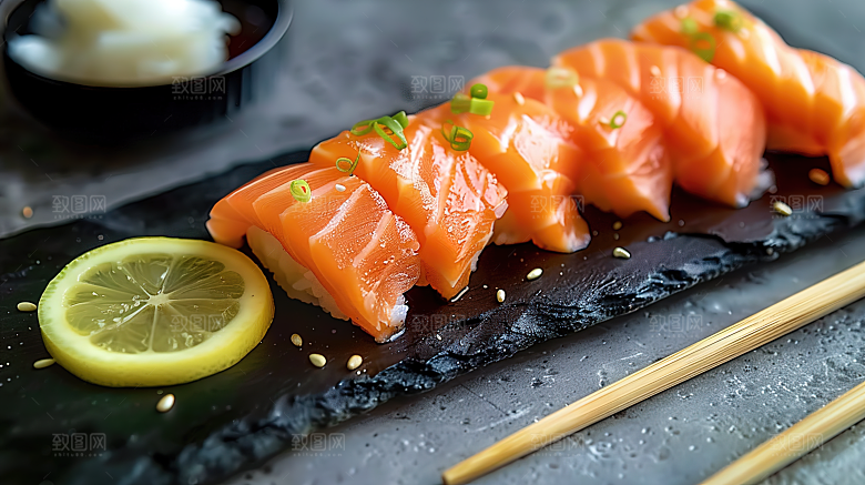 新鲜鱼生海产鱼类美食美味海鲜三文鱼