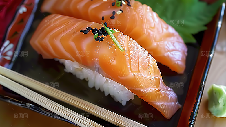 新鲜鱼类美味鱼生海鲜美食海产三文鱼