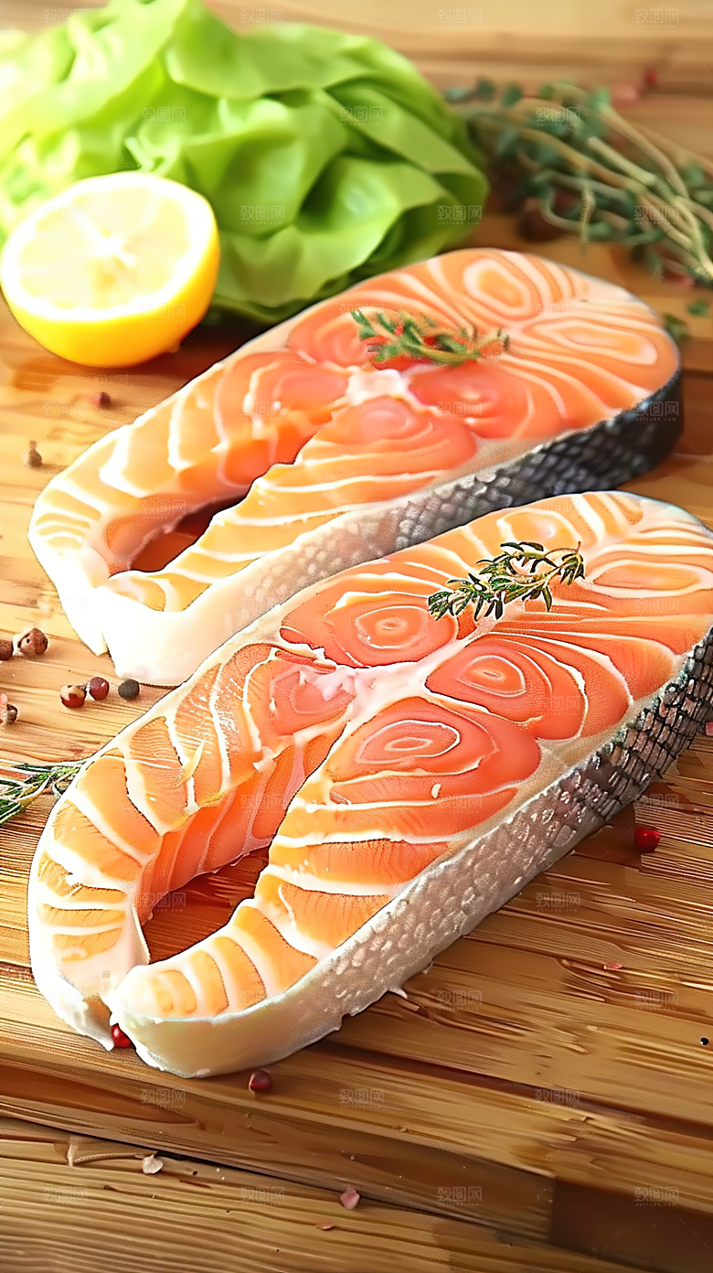 海鲜鱼生鱼类美食三文鱼美味新鲜海产