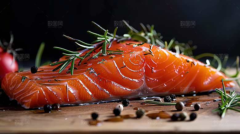 三文鱼美食美味鱼生海产鱼类海鲜新鲜