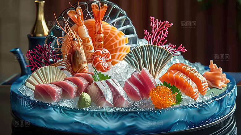 三文鱼美食美味鱼生海产鱼类海鲜新鲜